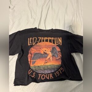 Led Zeppelin cropped band tee